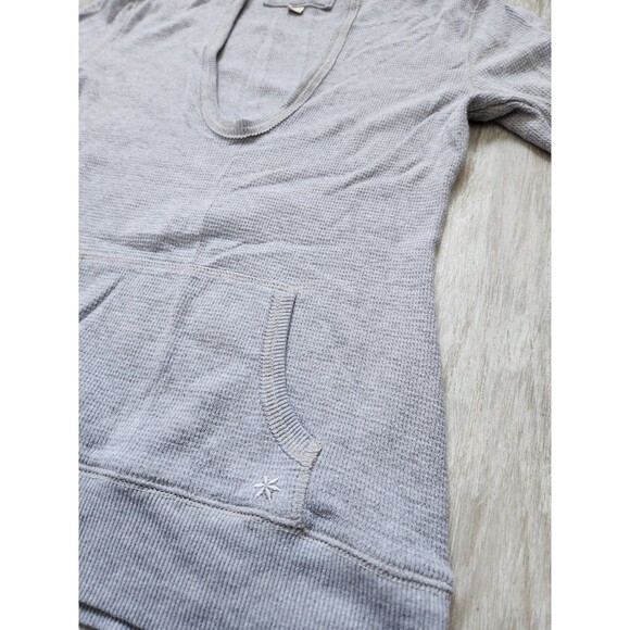 VTG So Wear It Declare It Waffle Knit Hoodie Gray Long Sleeve Pocket Sz L Y2K - Picture 2 of 7